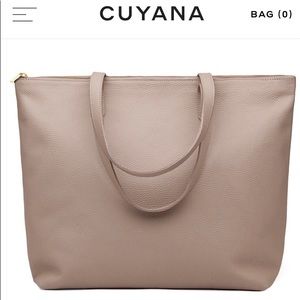 Cuyana leather zipper tote